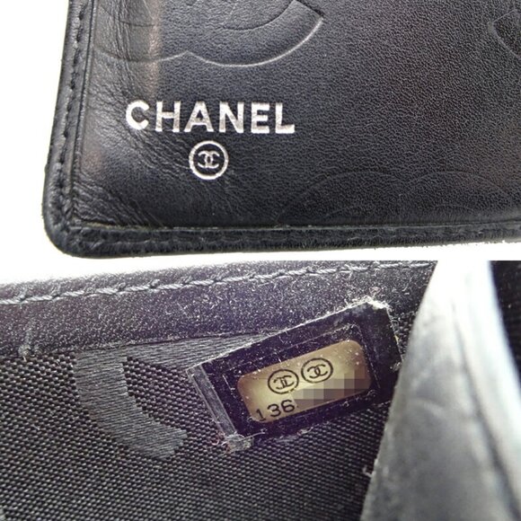 CHANEL Authentic Black Logo Wallet - Picture 6 of 9
